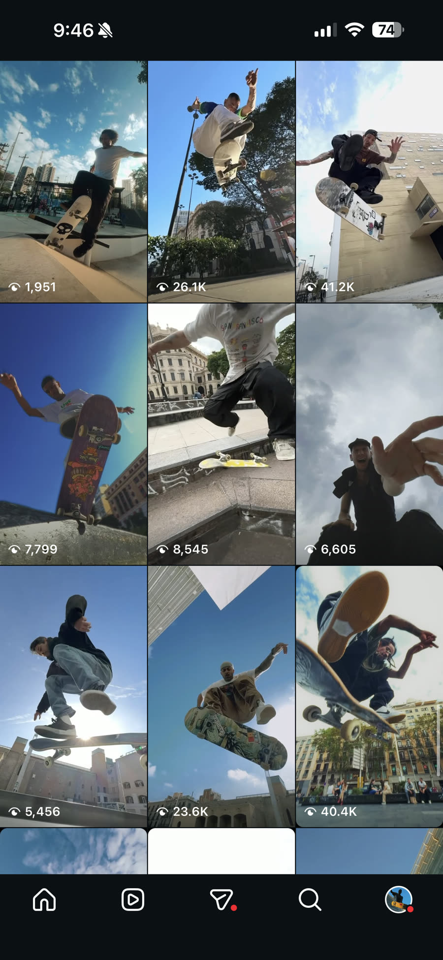 Street skating.