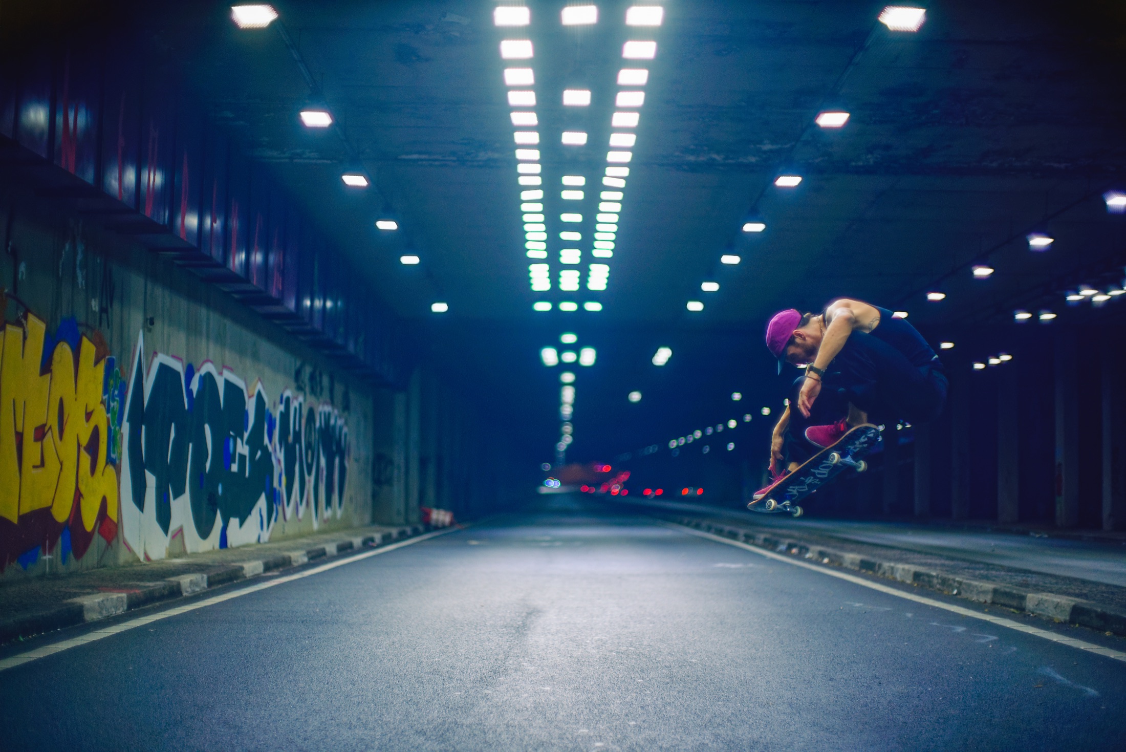 Sessão de skate em movimento.